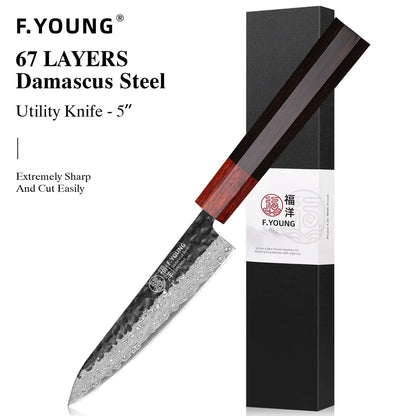 F.YOUNG Japanese Damascus Professional Kitchen Knives