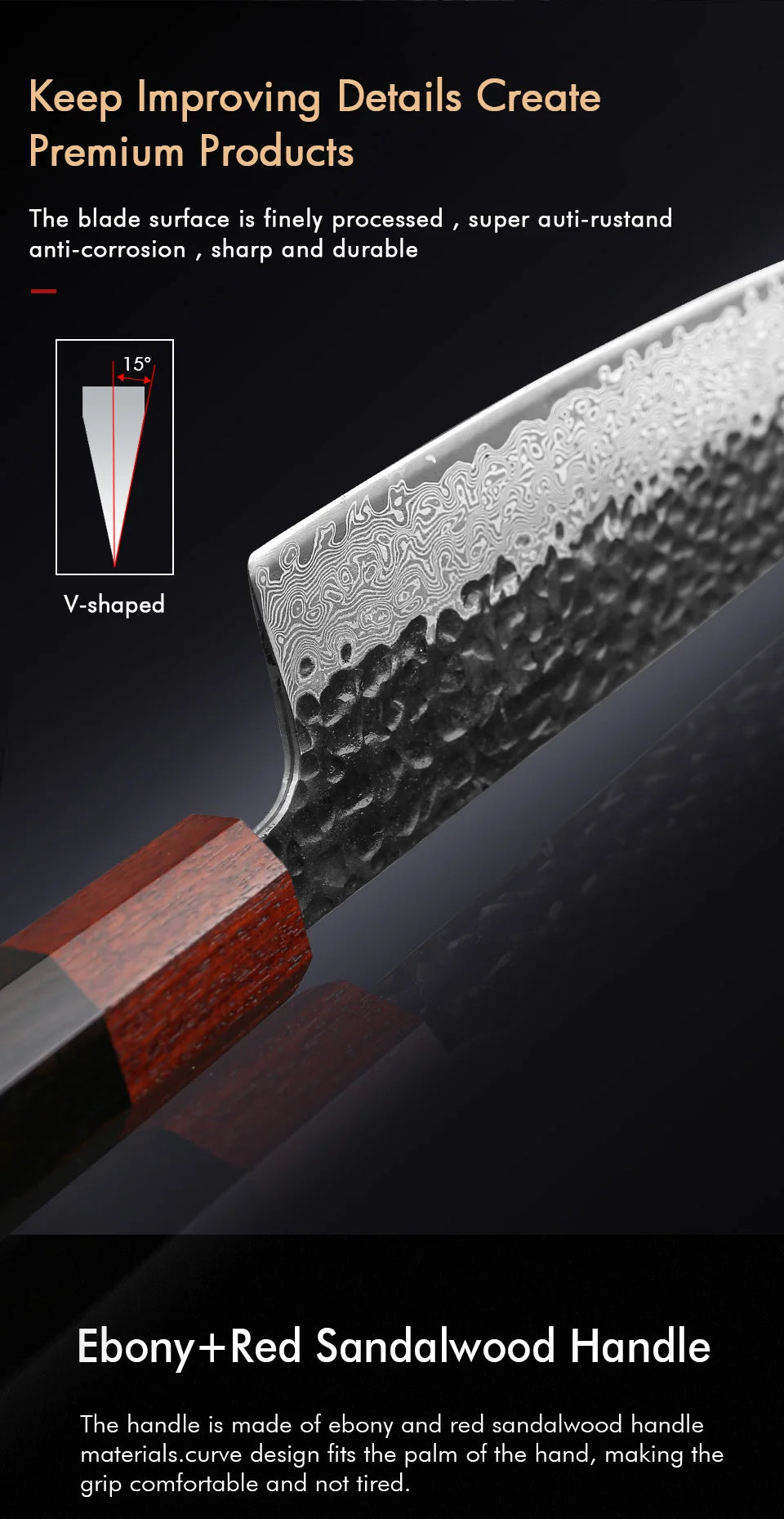 F.YOUNG Japanese Damascus Professional Kitchen Knives