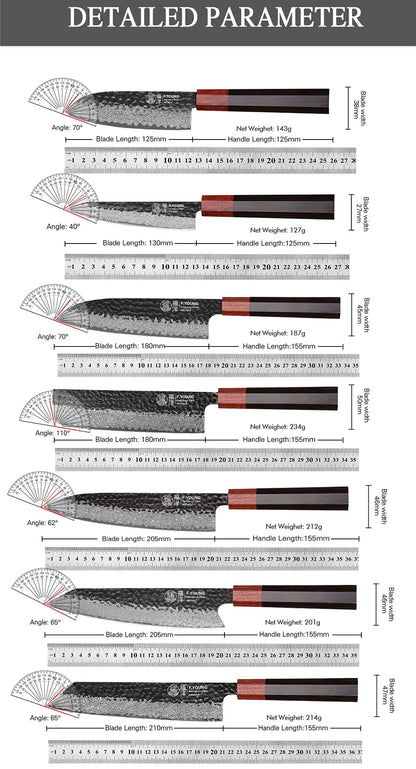 F.YOUNG Japanese Damascus Professional Kitchen Knives