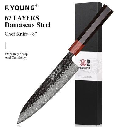 F.YOUNG Japanese Damascus Professional Kitchen Knives