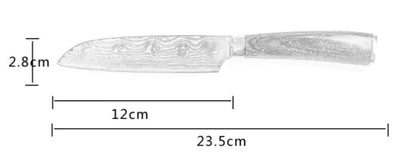 Professional Damascus Kitchen Knives (Carbon)